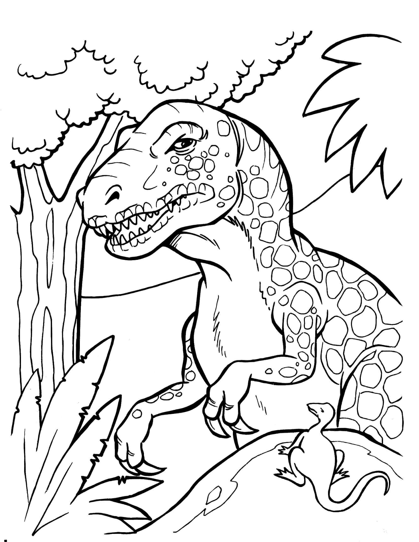 dinosaur color pages free