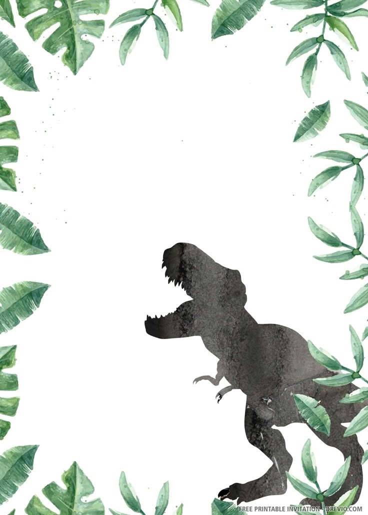 dinosaur invitation template free