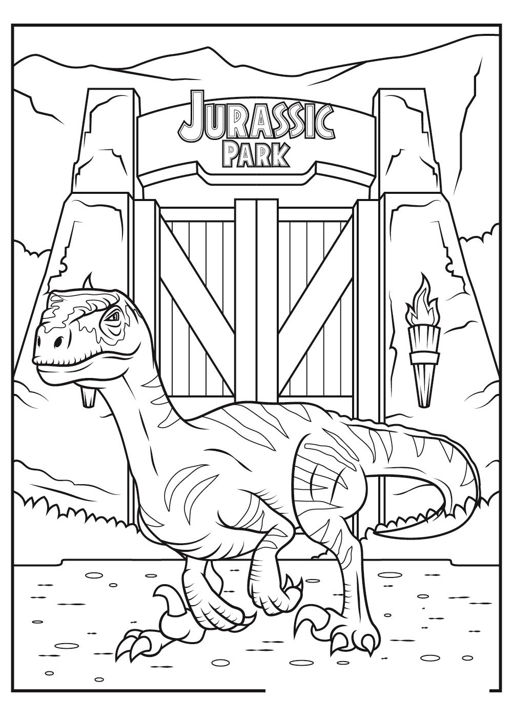Jurassic World Coloring Pages
