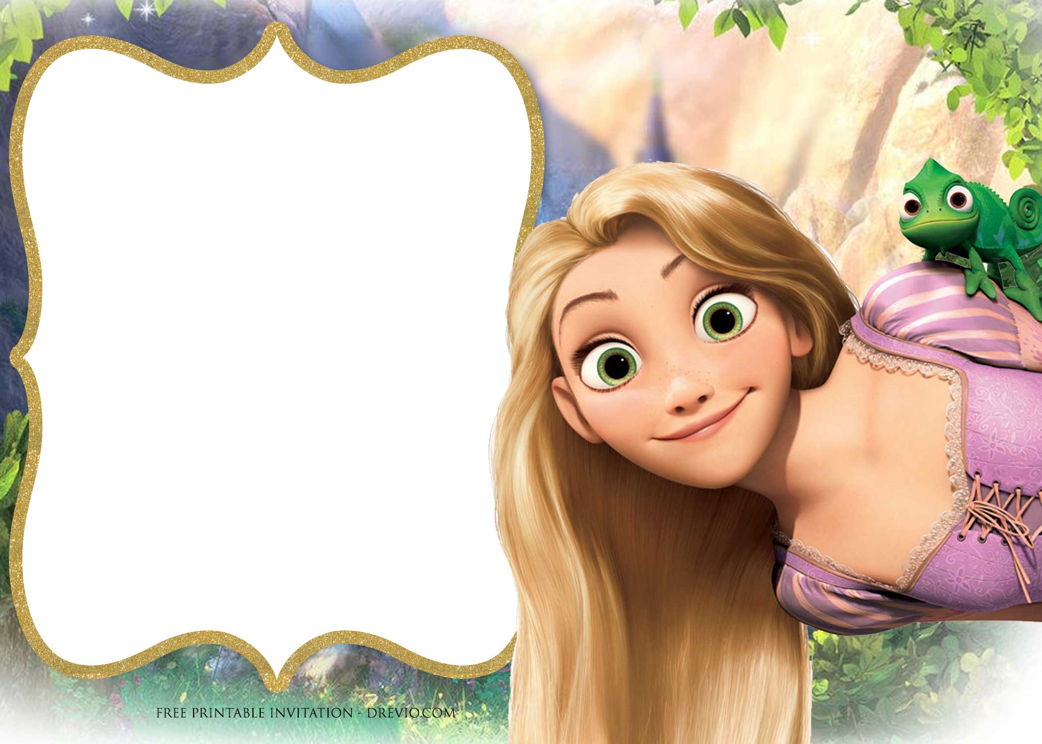 Dinywageman Rapunzel Birthday Invitation Template