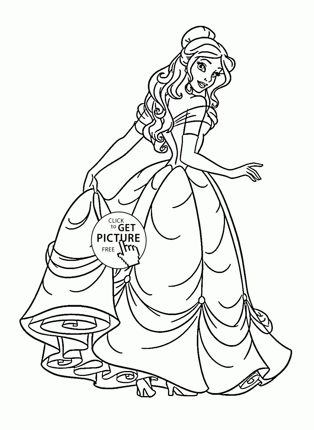 Disney Belle Coloring Pages To Print Disney Coloring Pages Belle 1792 