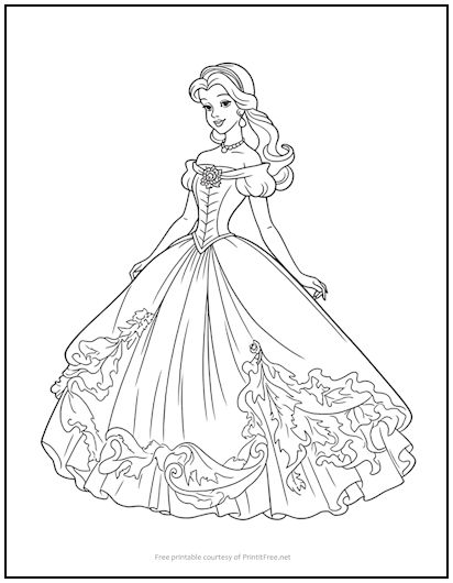 Coloring Page Princess