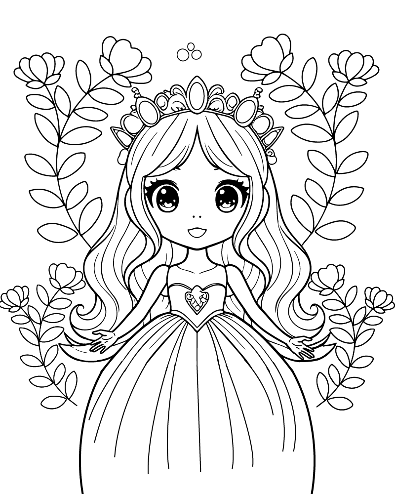 princess coloring pages to print for free