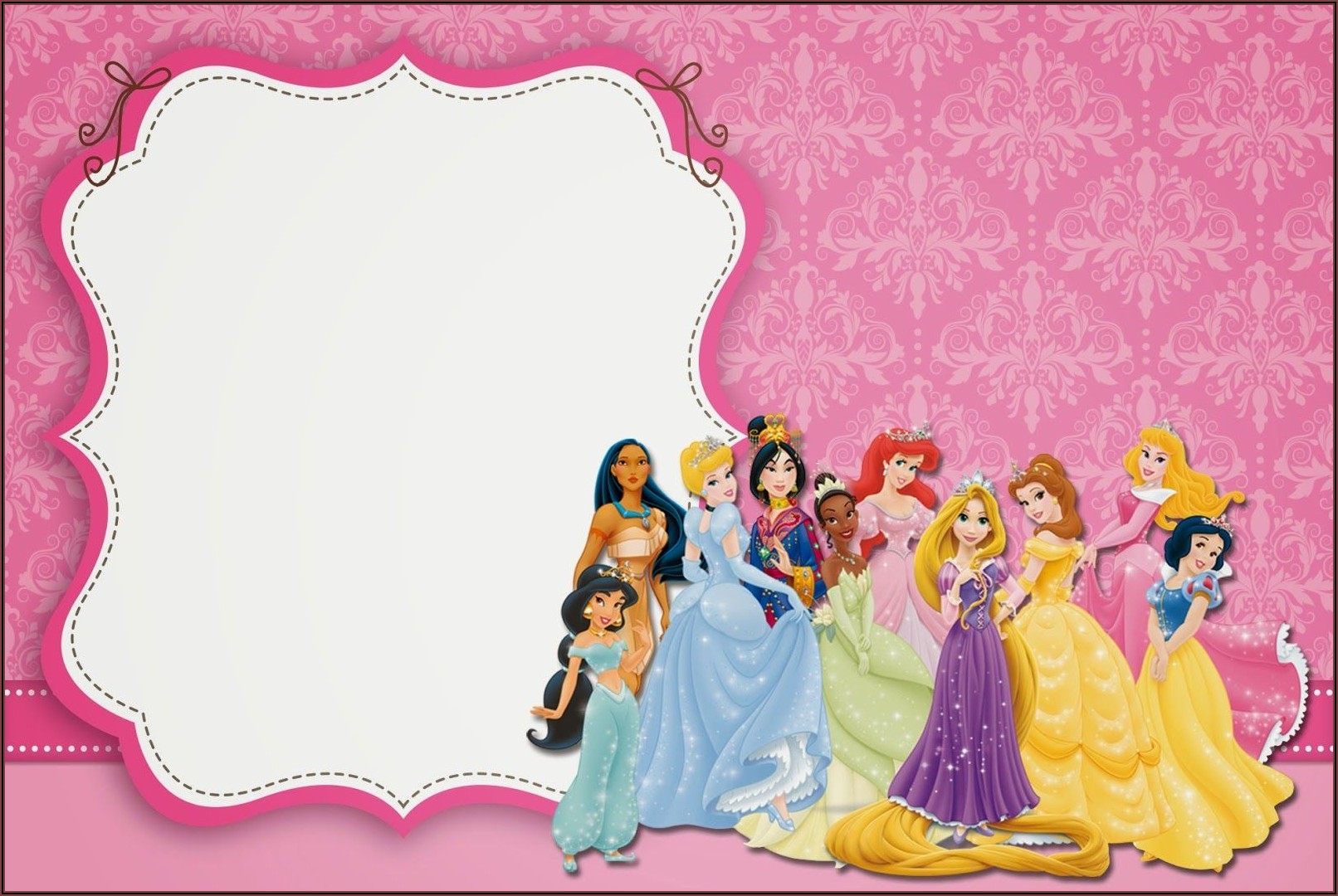 princess party invitations templates free
