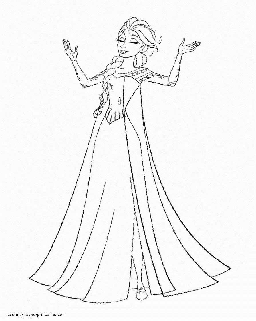 Disneys Frozen Elsa Coloring Page Elsa Coloring Pages Frozen Porn Sex 
