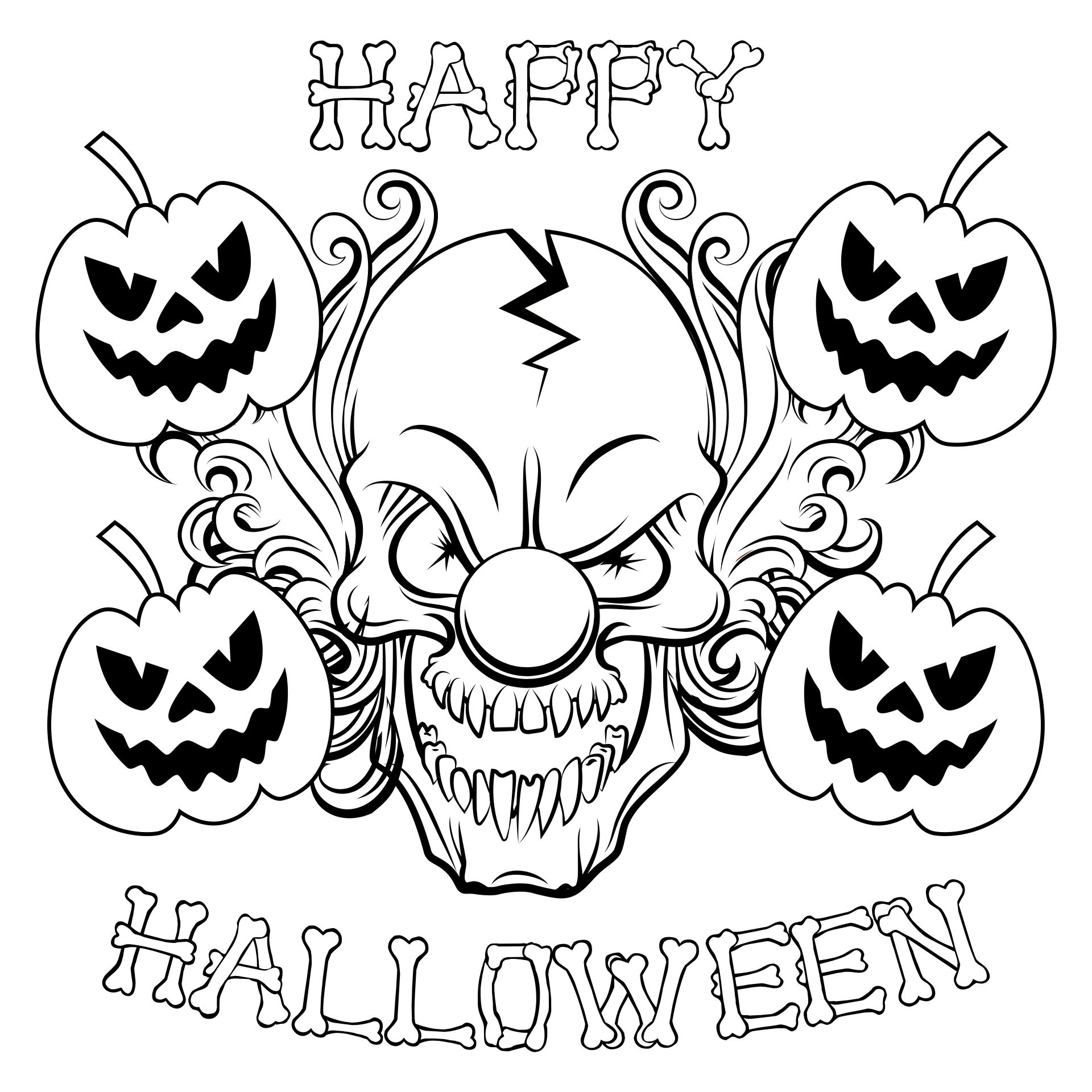 free color pages for halloween