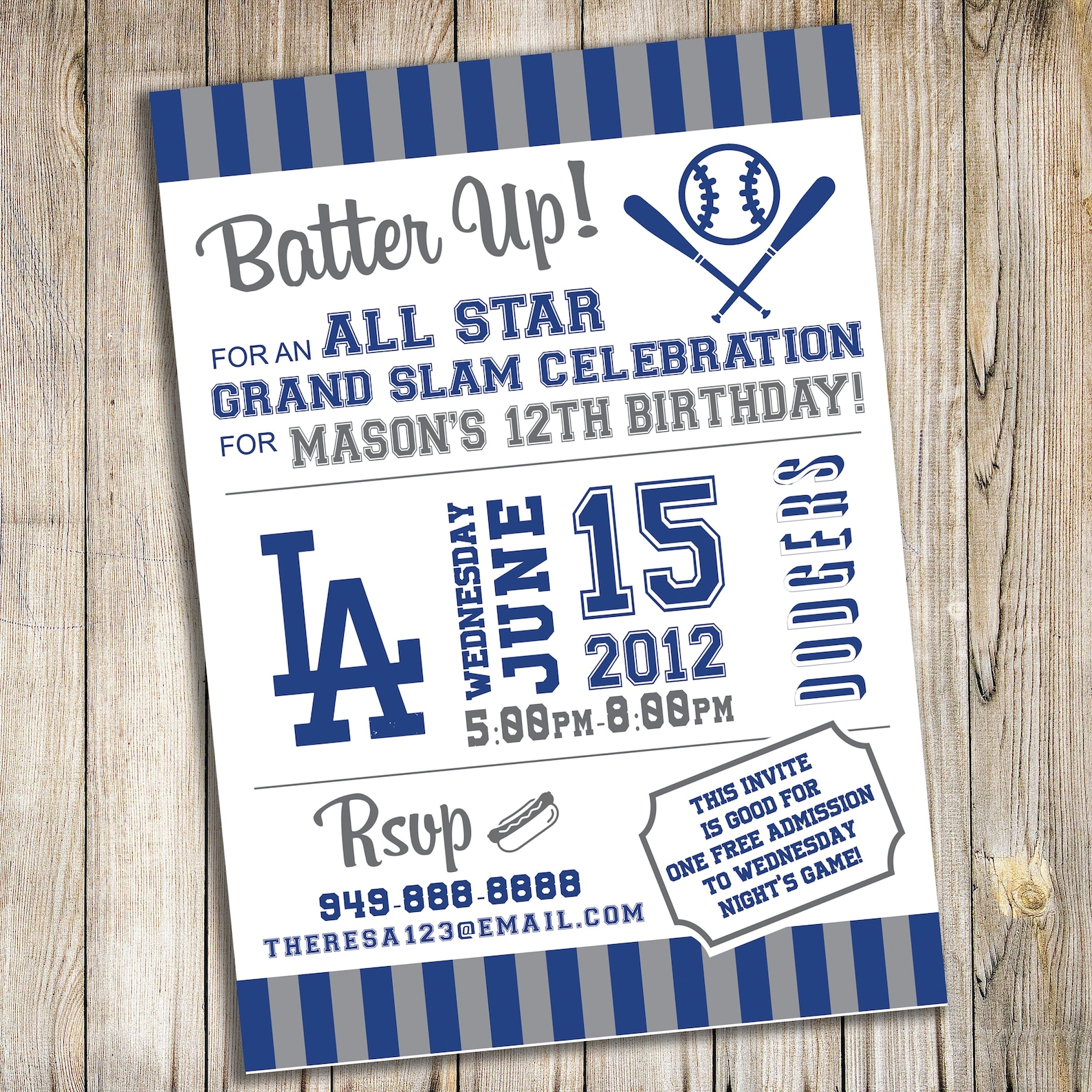 Dodgers Invitation Template Printable Word Searches