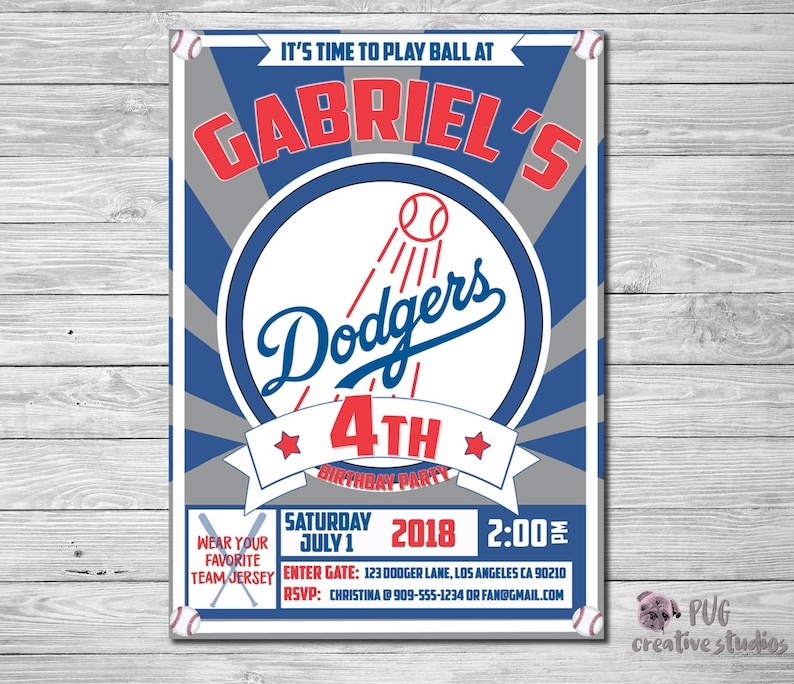 Dodgers Invitation Template Printable Word Searches