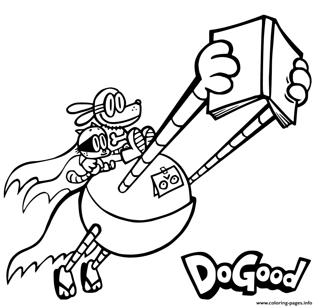 Dog Man With Friends Coloring Page Printable