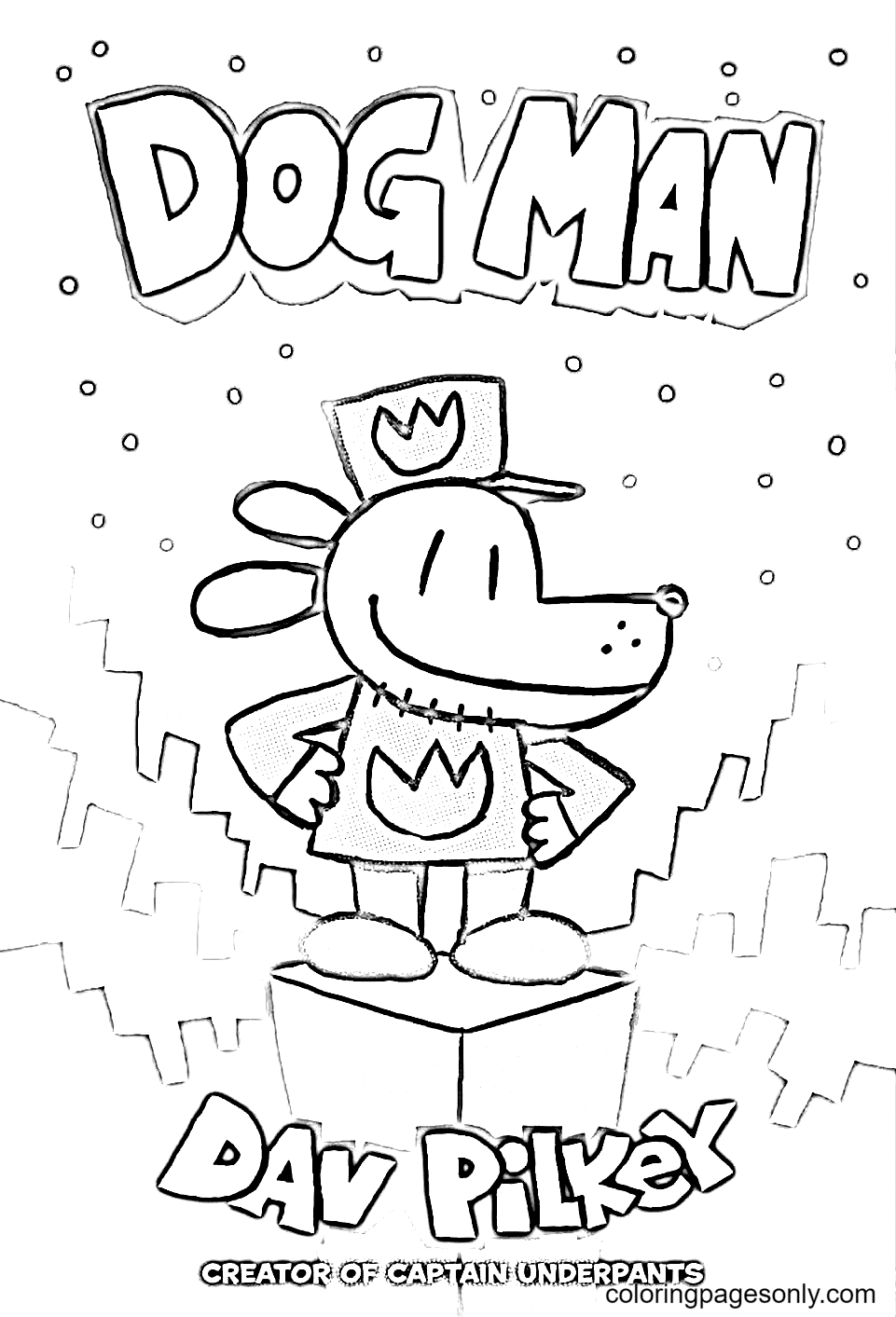 DogMan Coloring Page Free Printable Coloring Pages