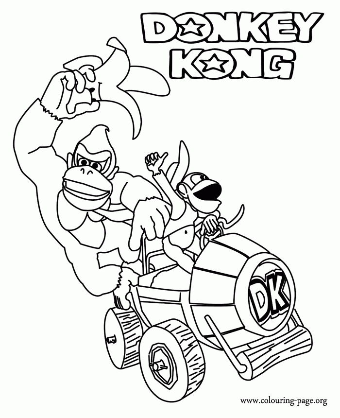 Donkey Kong Coloring Pages Printable Coloring Home
