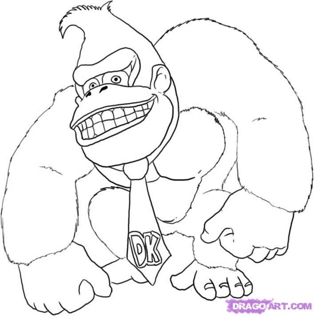 Donkey Kong Coloring Pages Printable Coloring Home