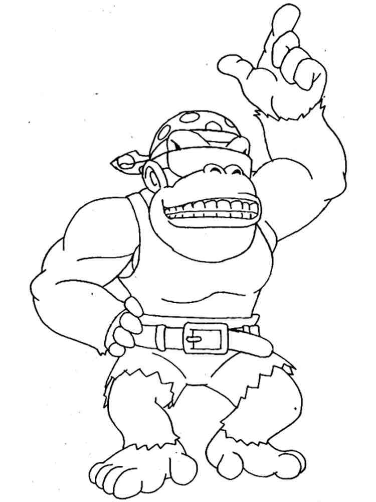Donkey Kong Coloring Pages