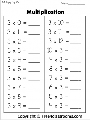 third grade multiplication worksheets