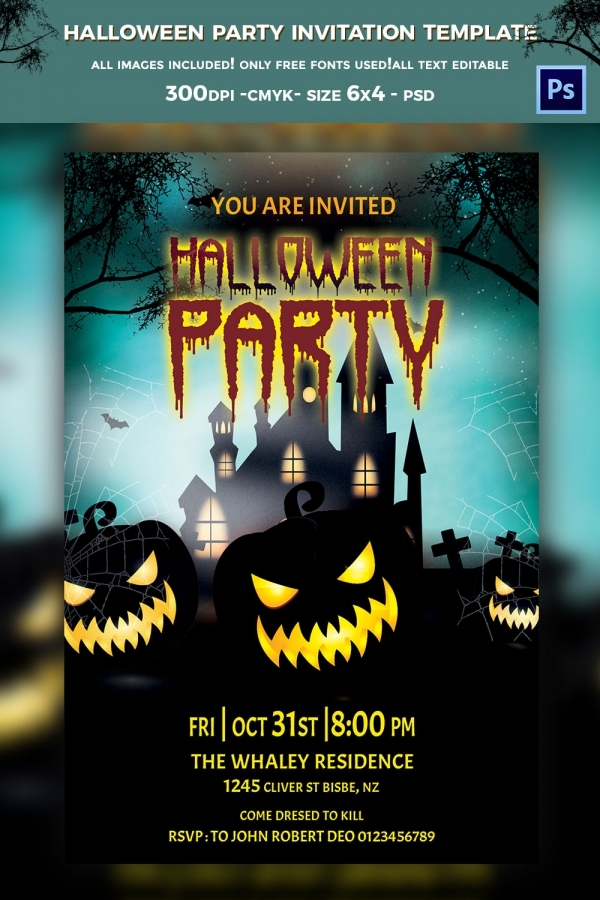 halloween invitation template free