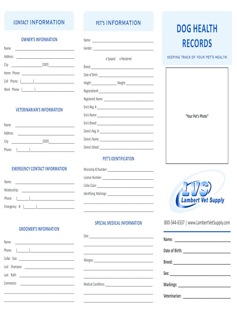 Downloadable Printable Puppy Vaccination Record Card Printable Word 