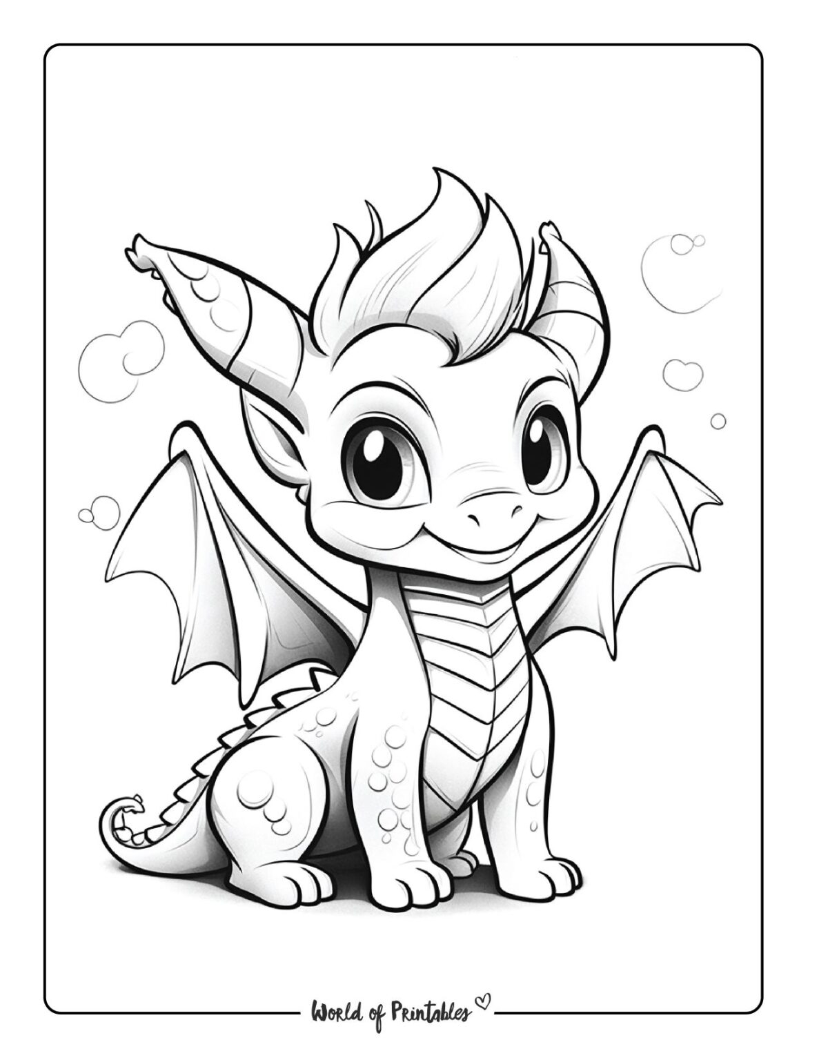 free dragon color pages