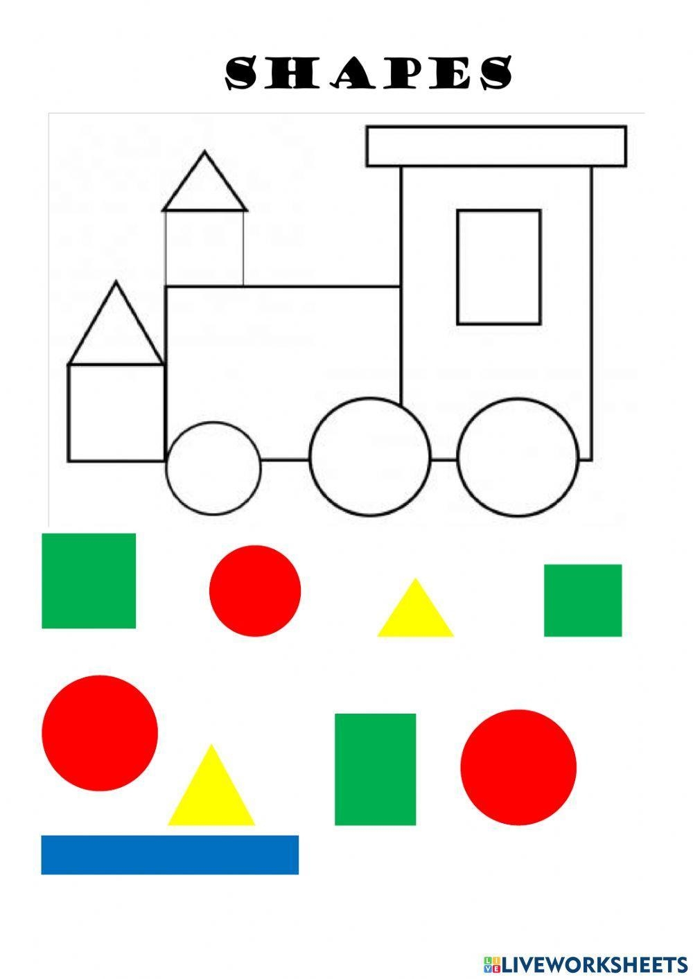 shapes worksheet for kg