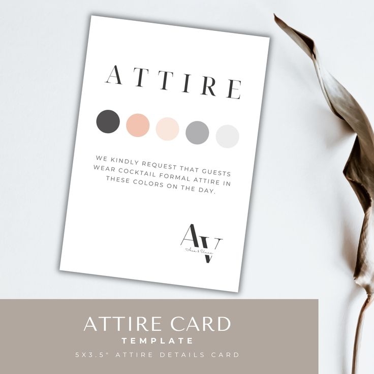 Dress Code In Invitation Details Card With Qr Code Wedding Guest