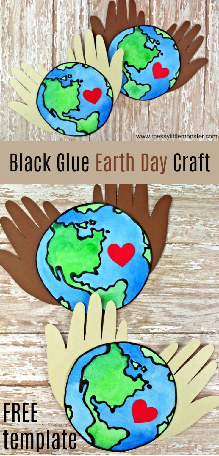 Earth Day Black Glue Craft A Stunning Planet Earth Activity Artofit