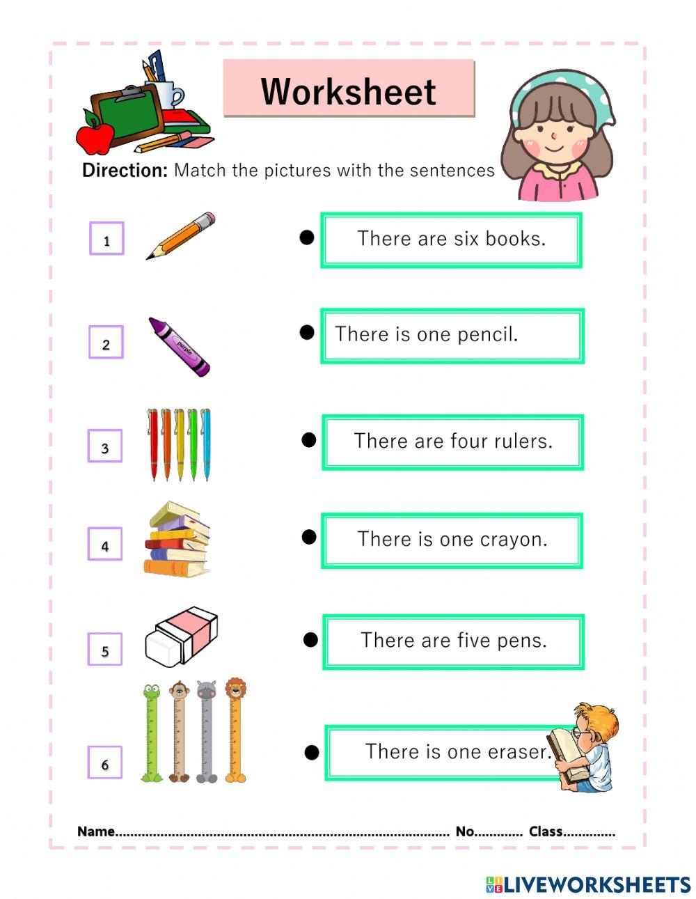 learning english worksheets