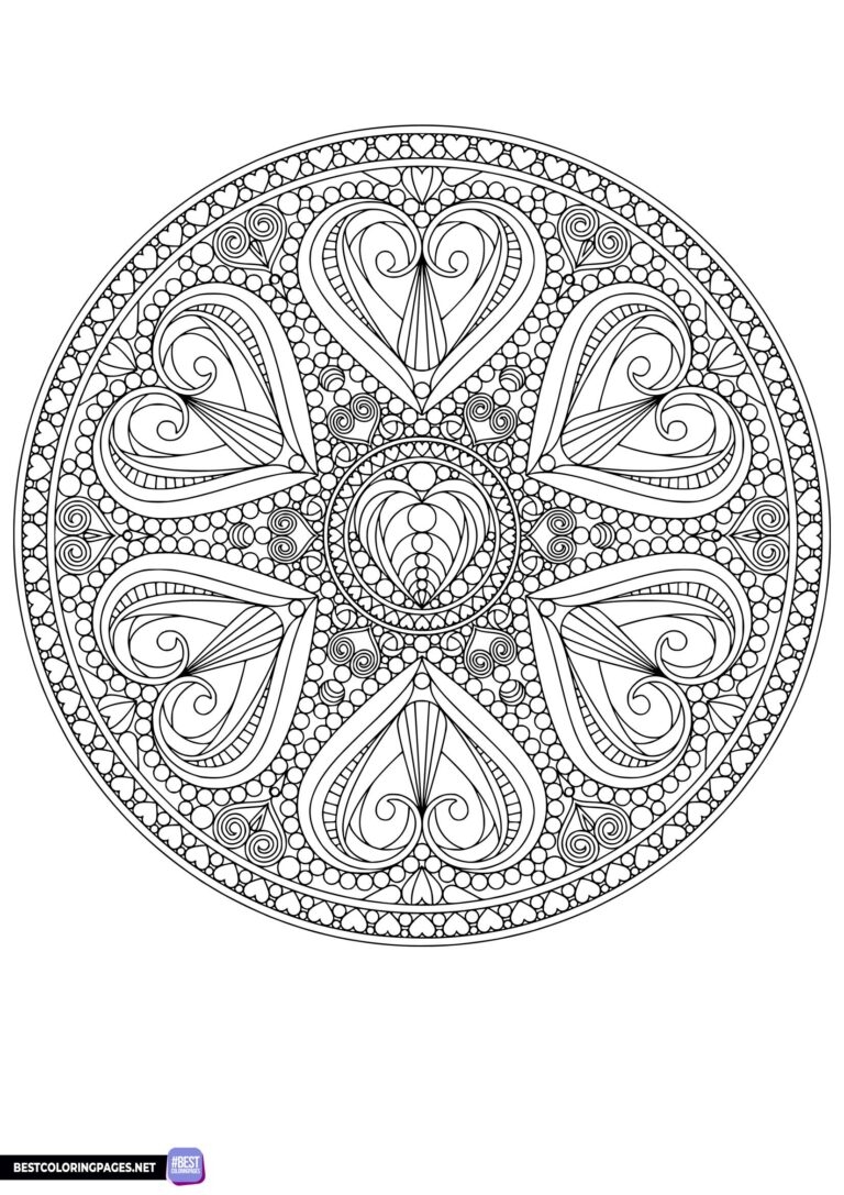 Easy Mandala Coloring Pages