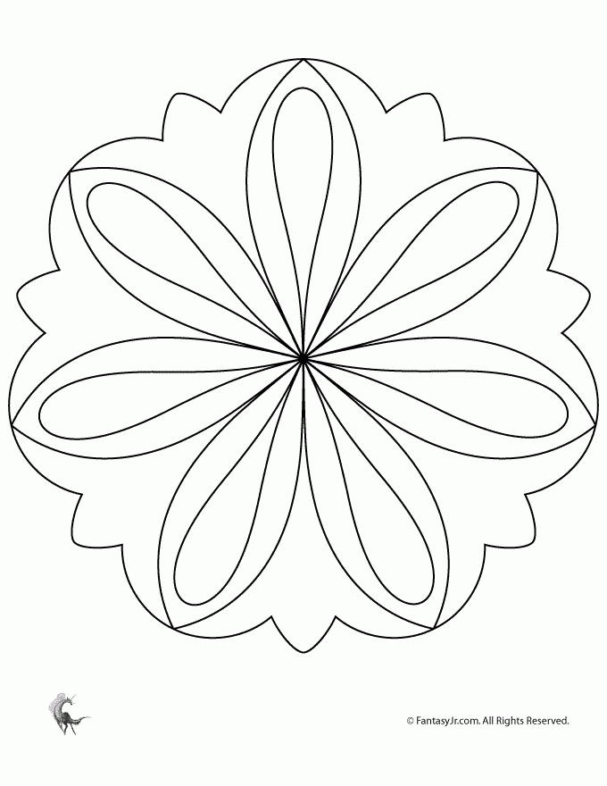 Easy Mandala Coloring Pages Coloring Home