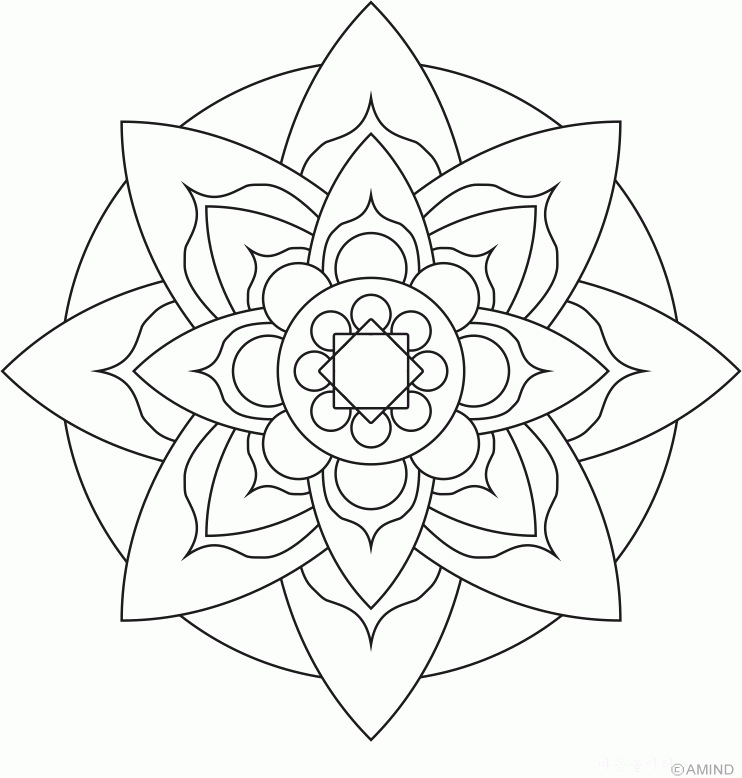 Easy Mandala Coloring Pages Coloring Home