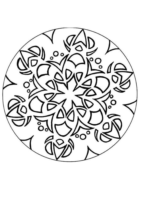 Easy Mandala Coloring Pages Coloring Home