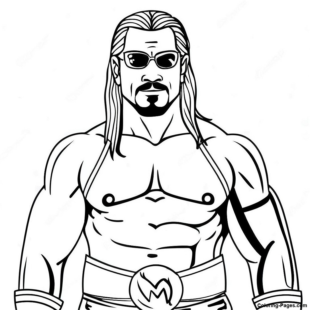 Easy Wwe Superstars Coloring Page Coloring Pages