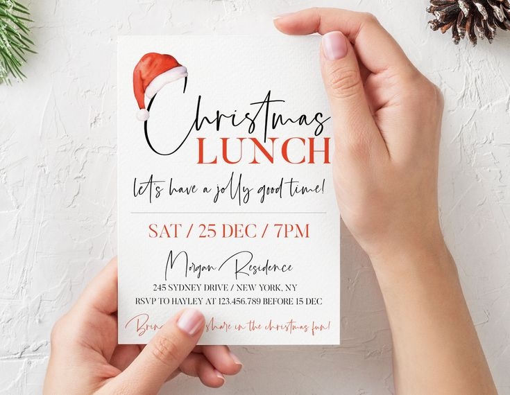 christmas lunch invite template