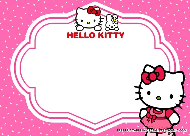 Editable Hello Kitty Invitation Template Blank Printable Word Searches
