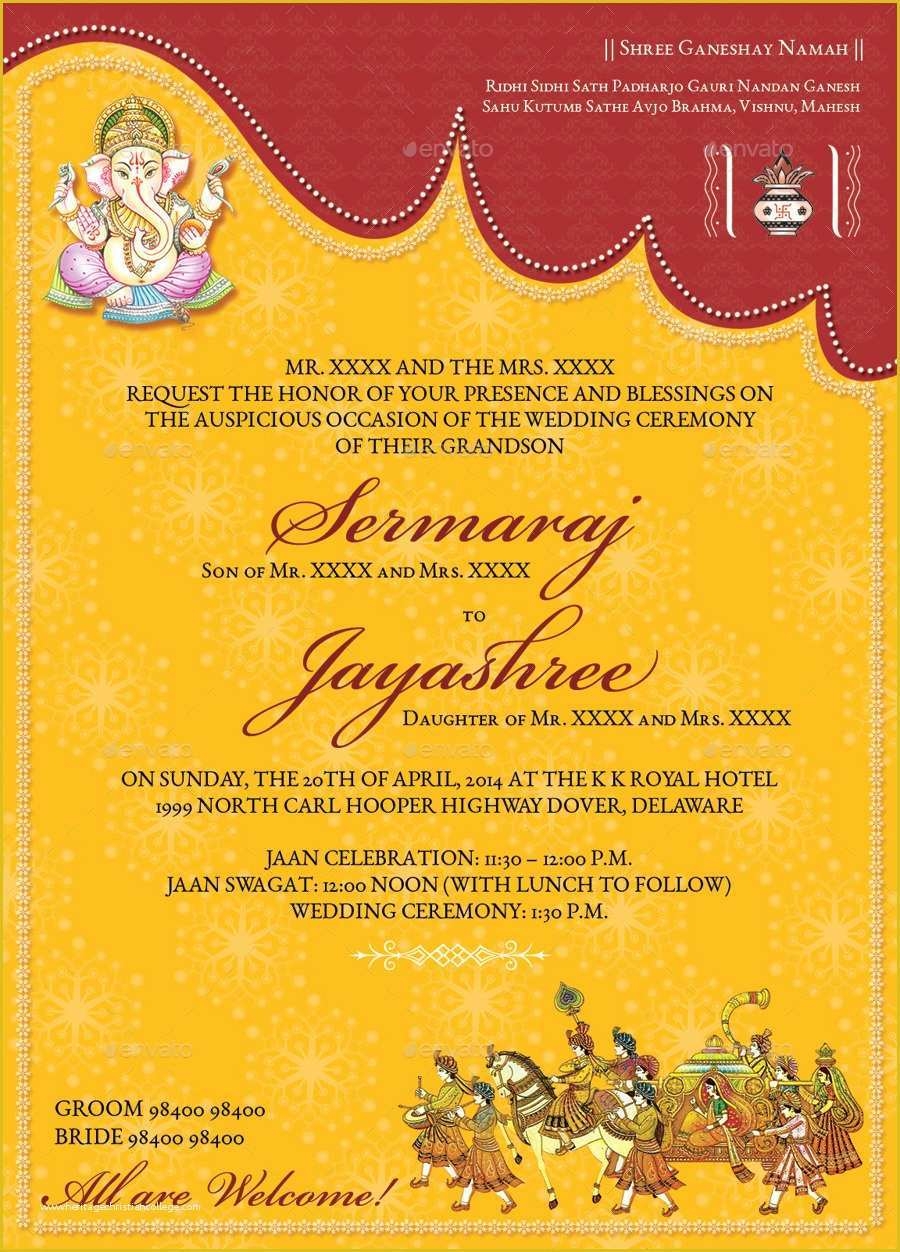 indian wedding invitation templates free