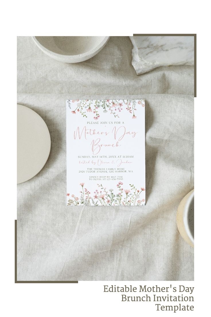 mothers day invitation template free