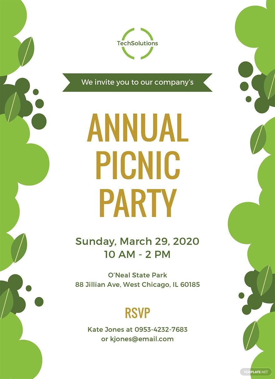 Editable Picnic Templates In Publisher To Download