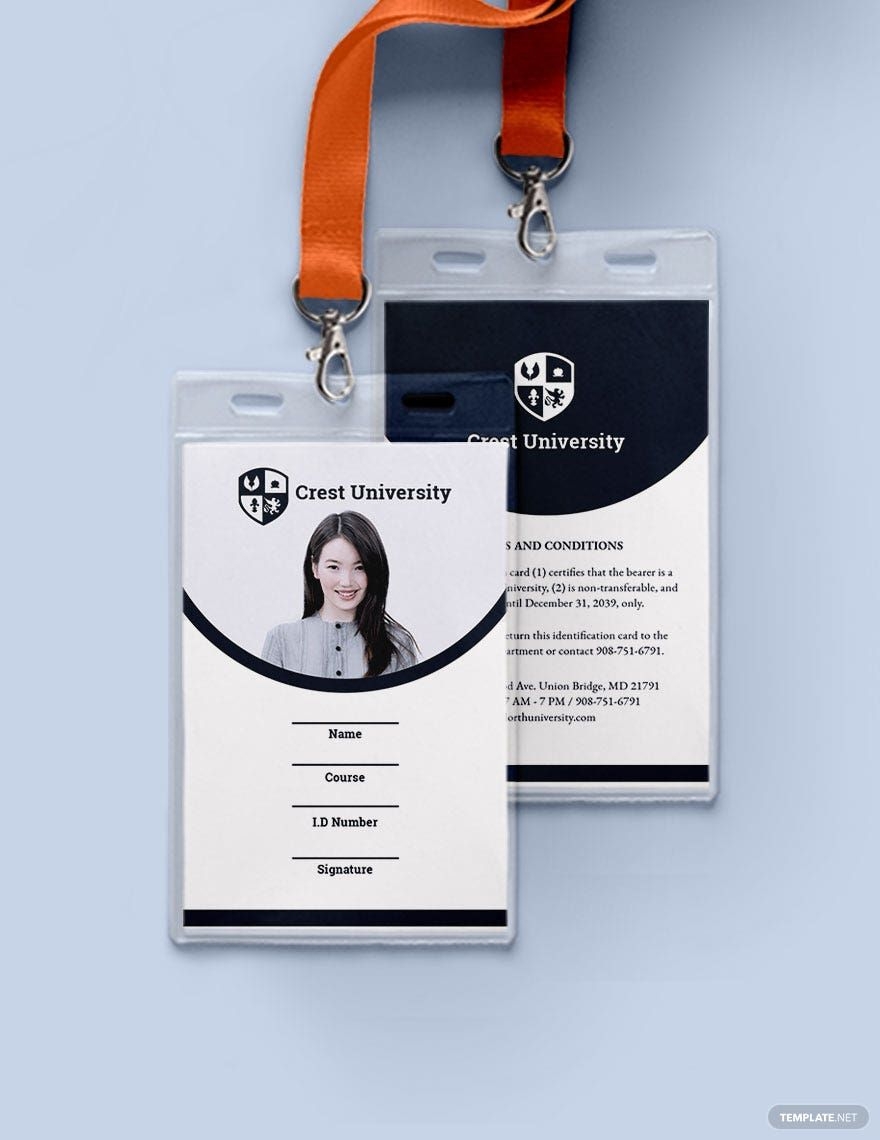 free printable student id cards