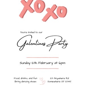 galentines invitation template