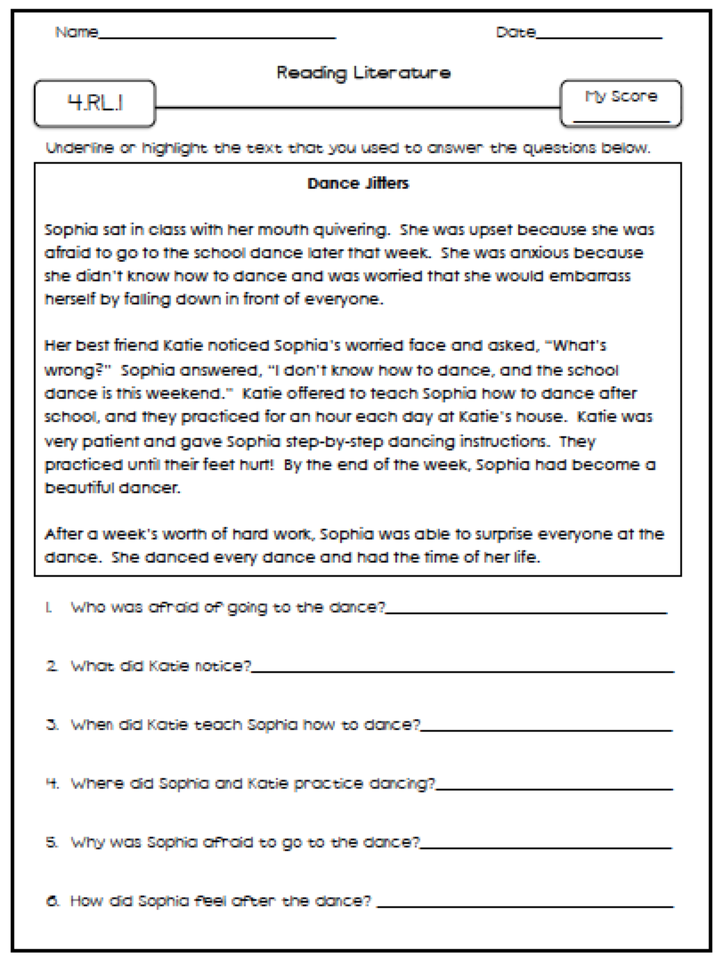 Ela 4th Grade Worksheets
