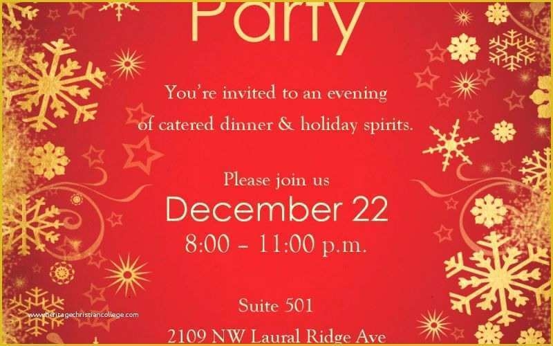 Electronic Holiday Invitation Templates Free Of Free Holiday Invitation 
