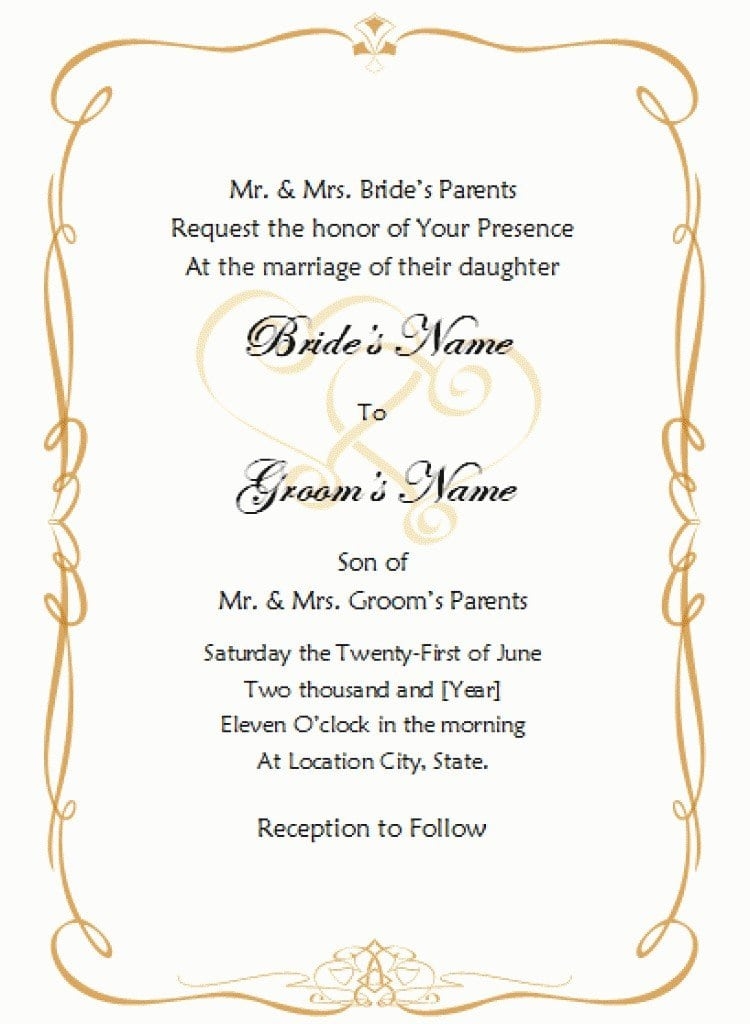 Elegant Blank Invitation Templates