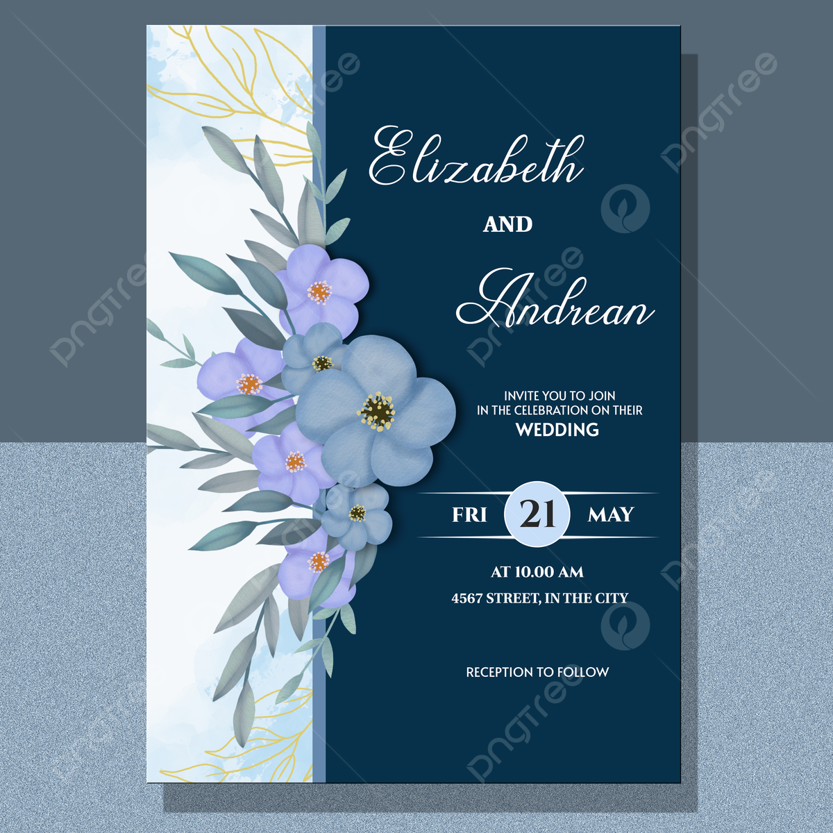 flower invitation template