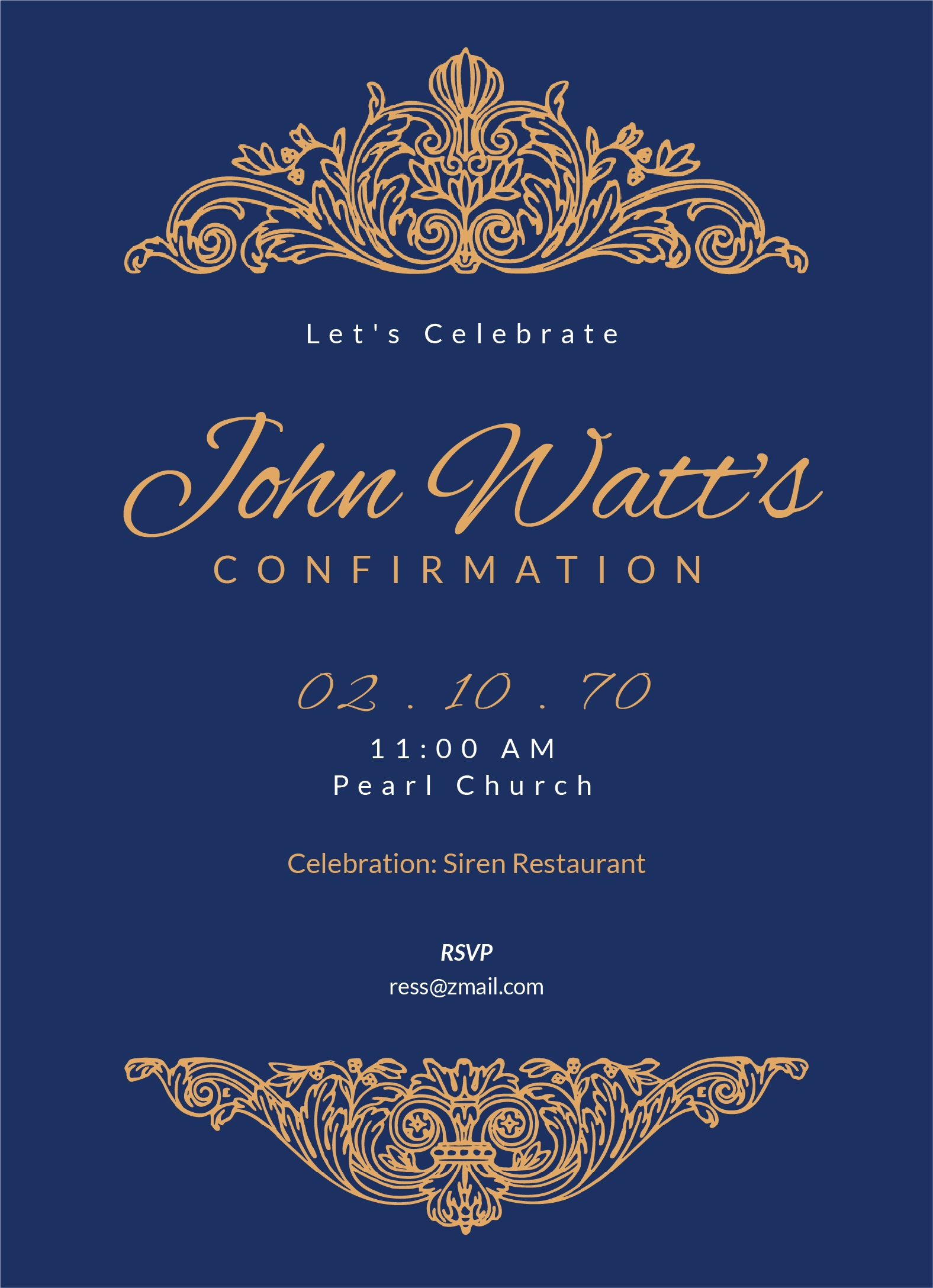 Elegant Confirmation Invitation Template In PSD Illustrator PDF Word