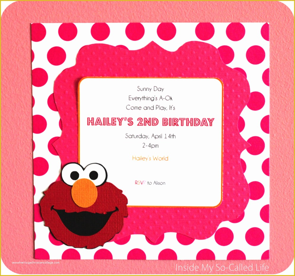 Elmo Birthday Invitations Template Free Of Elmo Birthday Party 