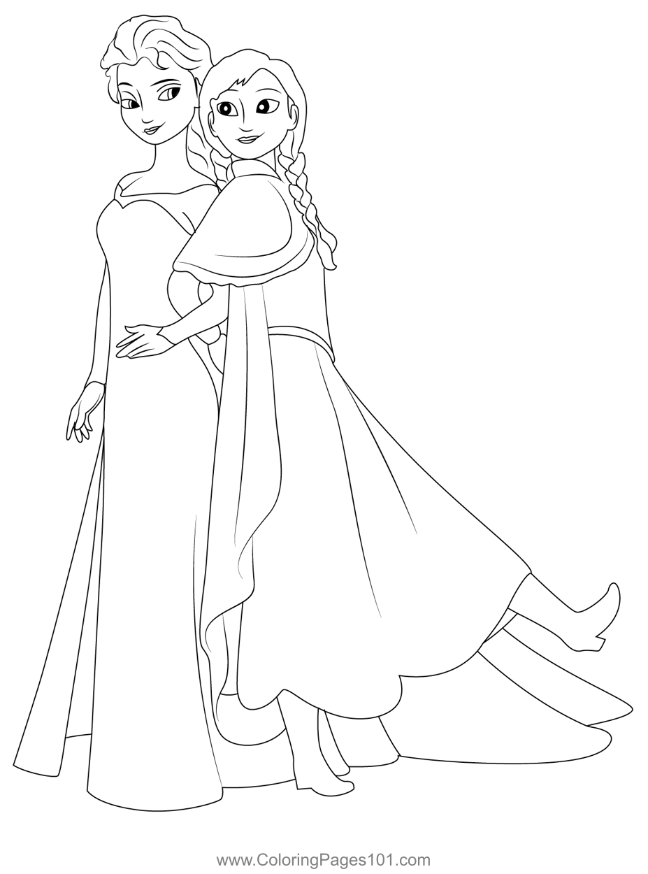 Frozen Coloring Pages Elsa And Anna