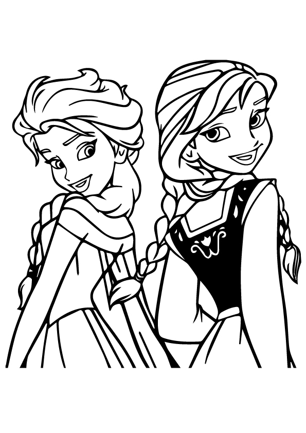 Elsa And Anna Coloring Page Free Printable Coloring Pages For Kids