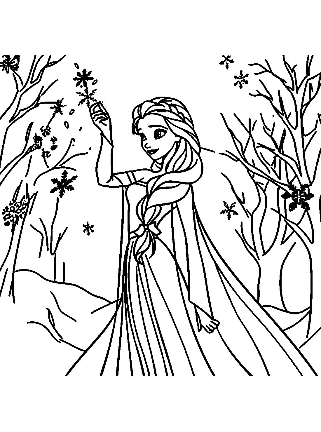 Elsa Coloring Pages Free Online For Kids 