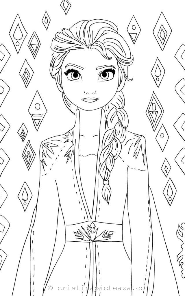 elsa frozen free coloring pages