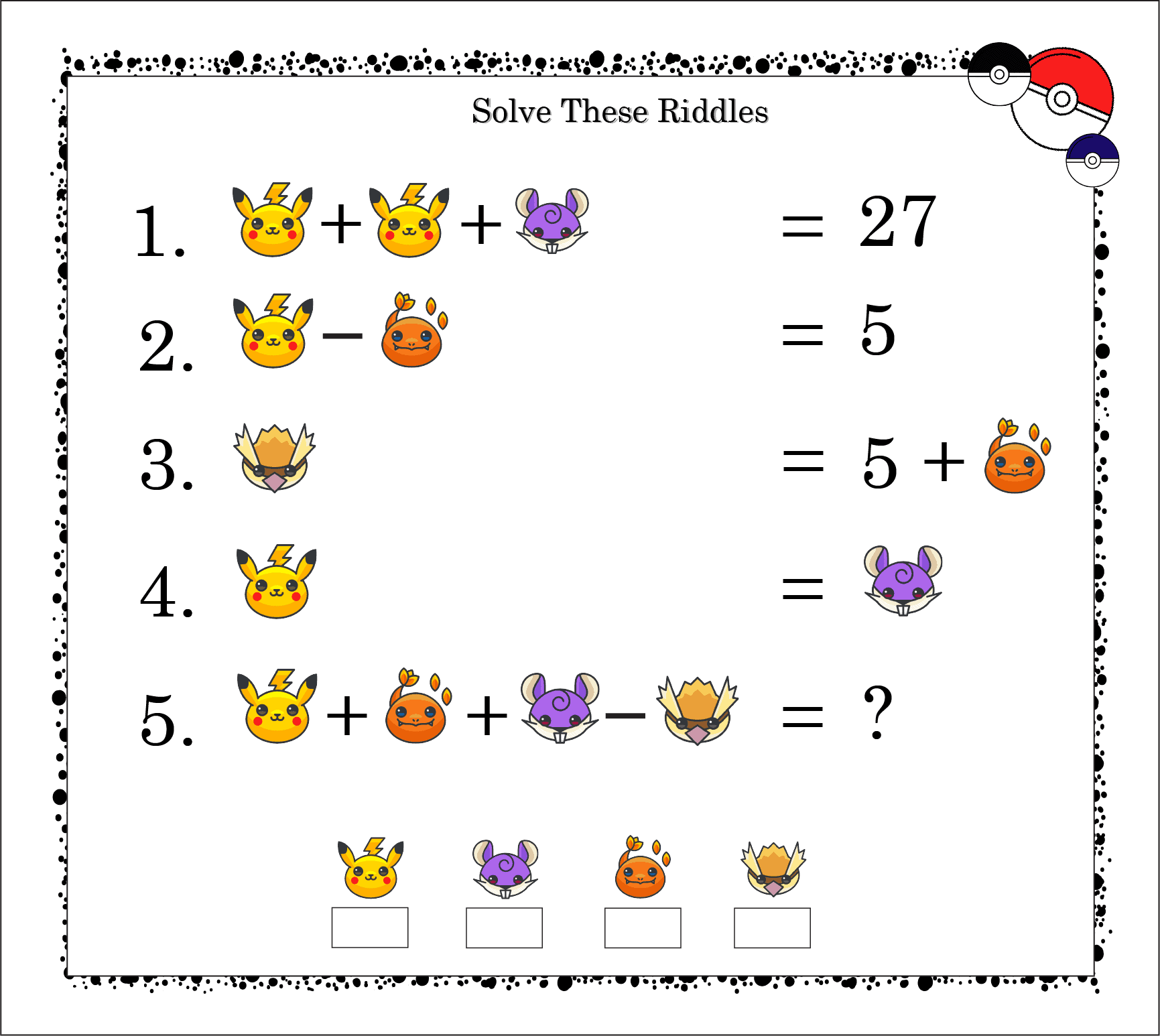 Engaging Pokemon Worksheets For Fun Learning Printable Activities