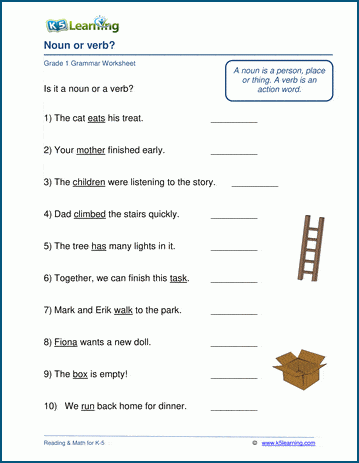 printable noun worksheet