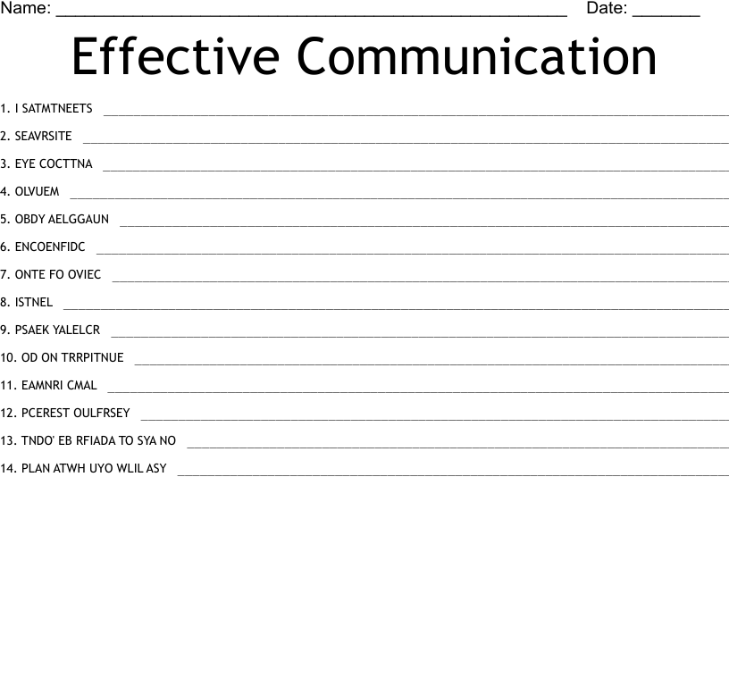 Enhance Your Communication Skills With Interactive Worksheets